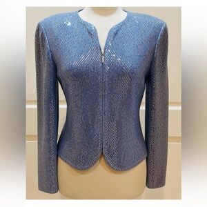 St. John ladies jacket size 6 price is firm silver accents